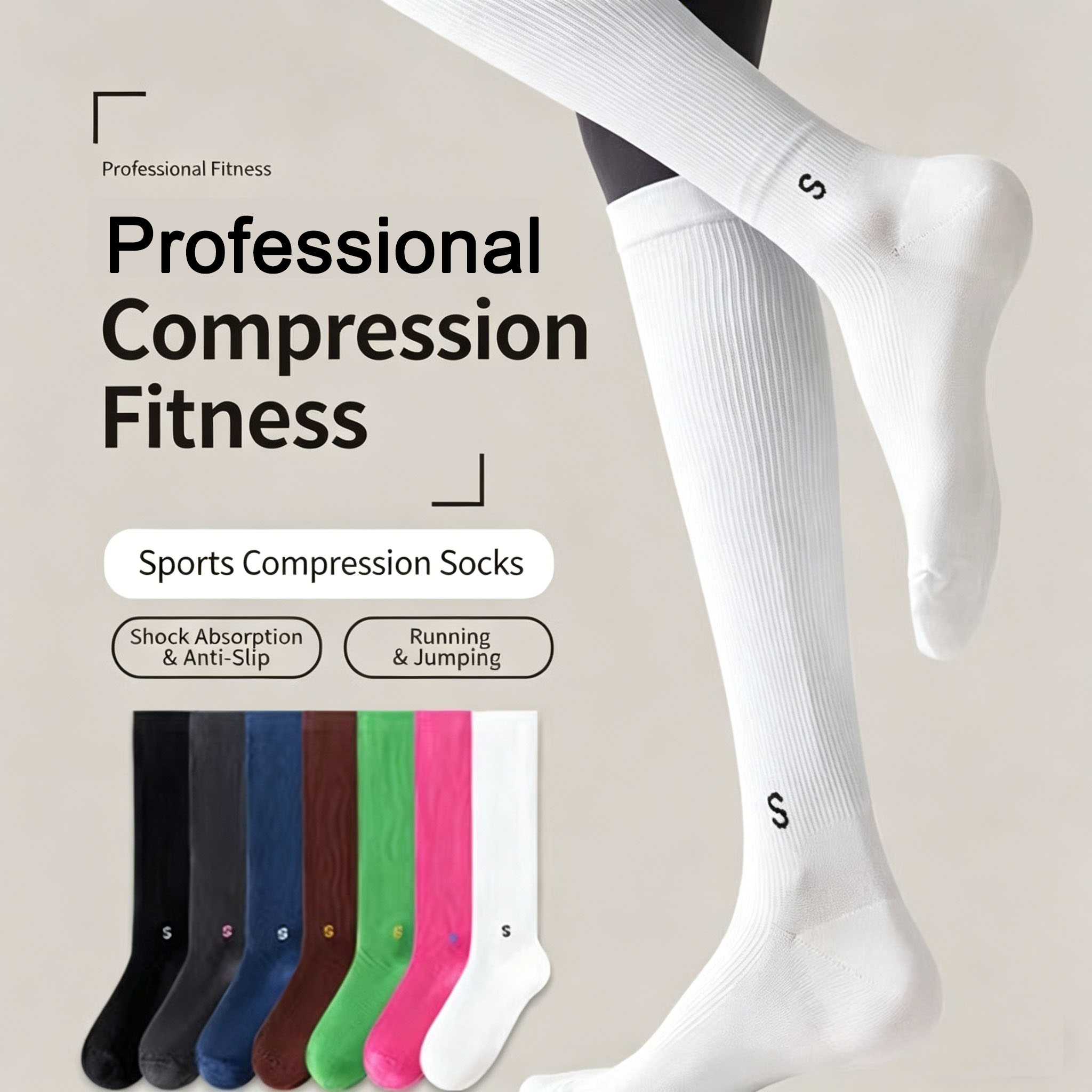 Compression Sleeve Calf - Профессиональные компрессионные носки для женщин, дышащие