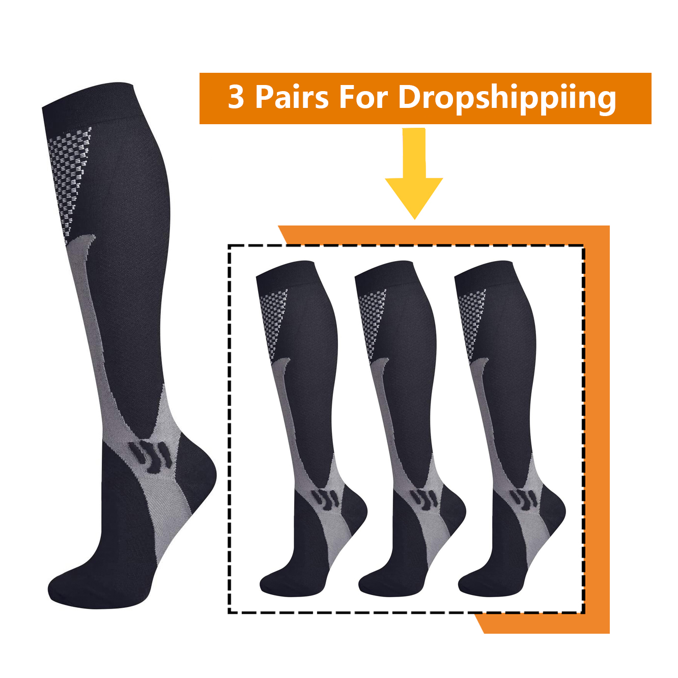 3 пары, Спортивные Компрессион – обзор и цена Compression Sock Medical